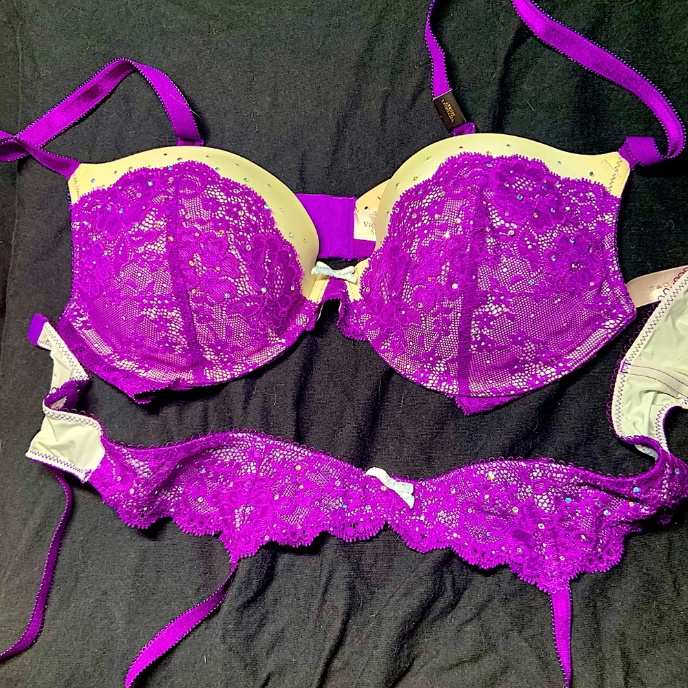 Victoria’s Secret New With Tags Bra and Garter Set